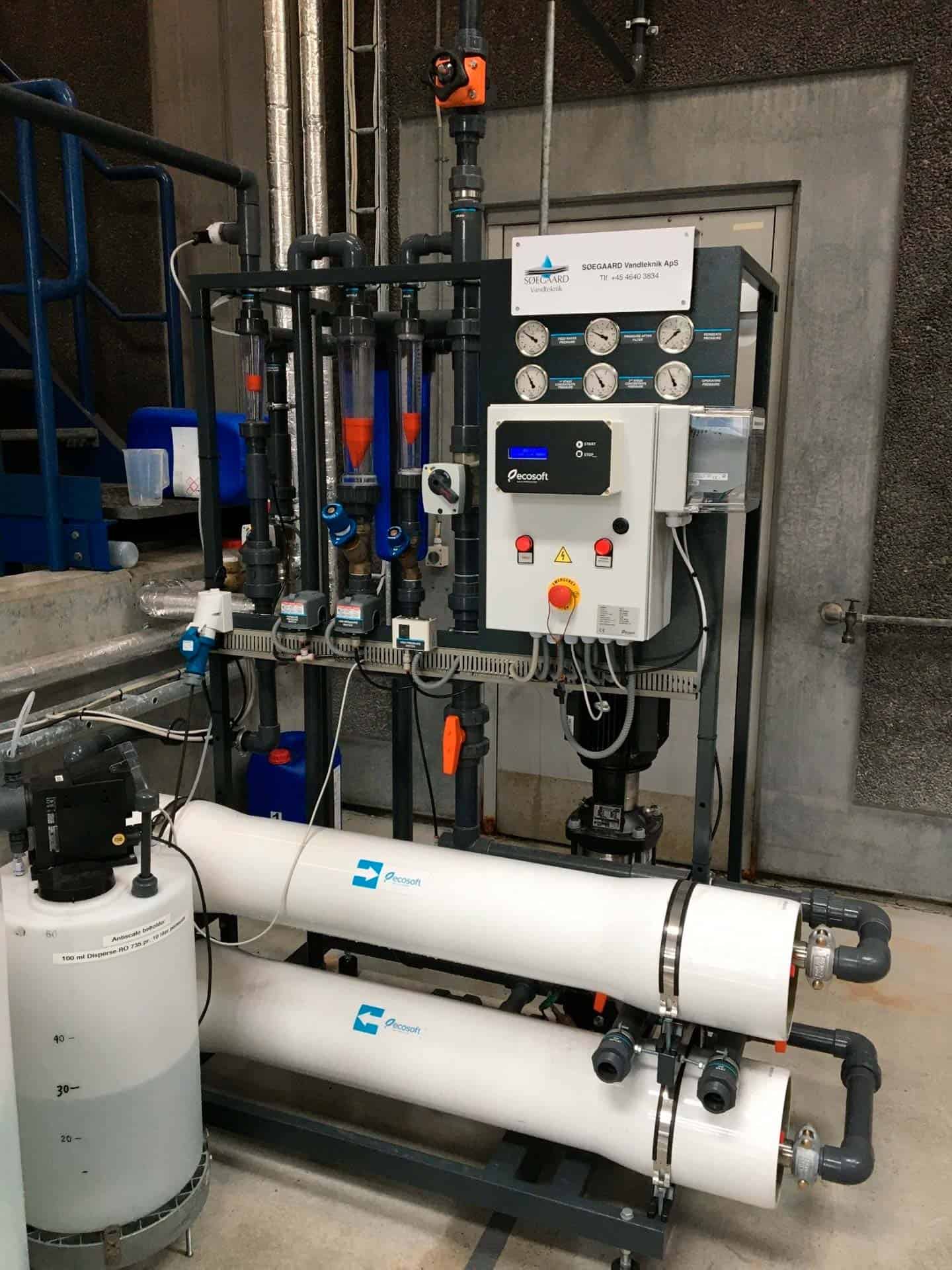 Omvendt osmoseanlæg (RO anlæg) industri